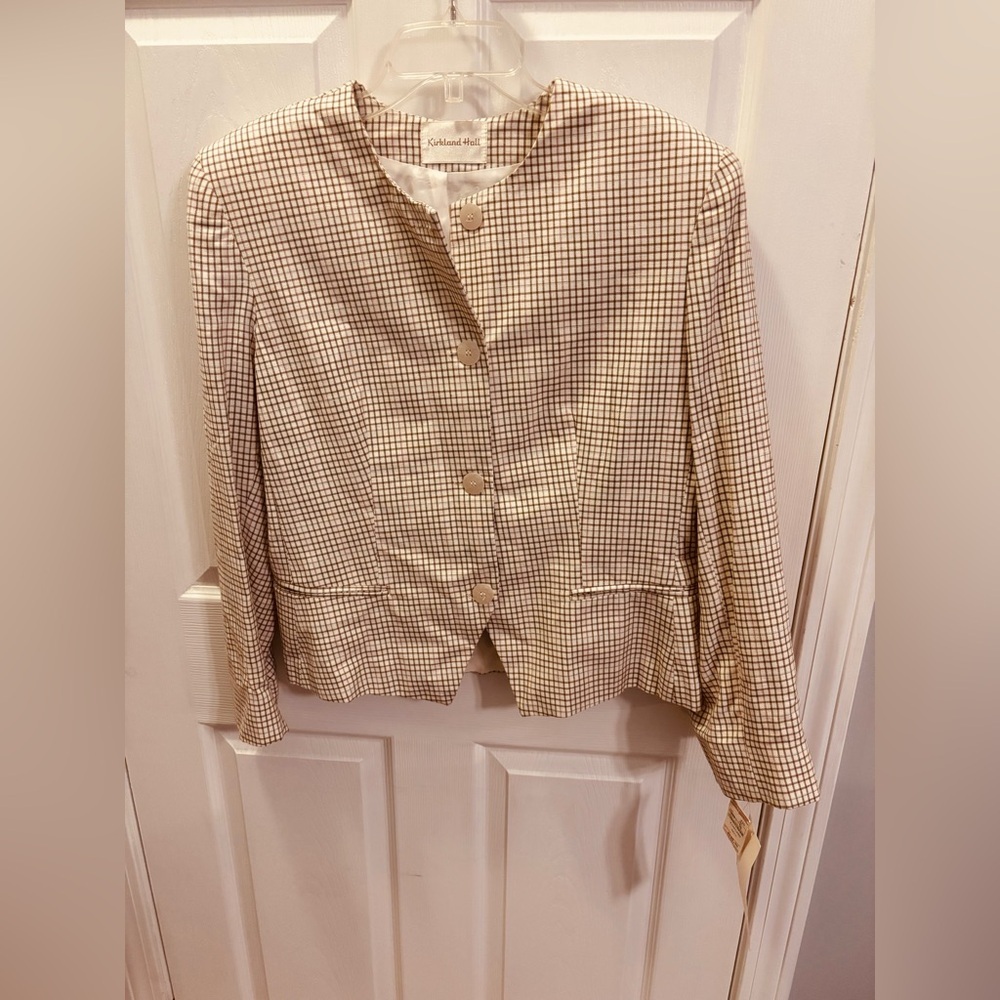 Kirkland Signature Tan Blazer Textured Suit Jacket